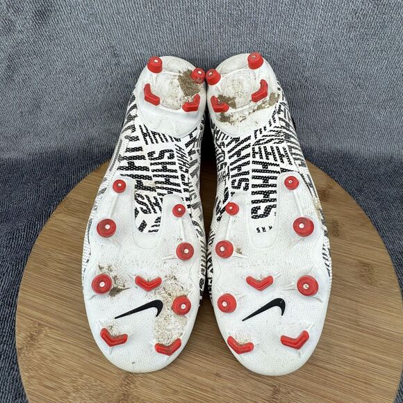 Nike Mercurial Neymar Shoes Mens Size 9 White Black Soccer Cleats FG AO9466-170 - Picture 7 of 10